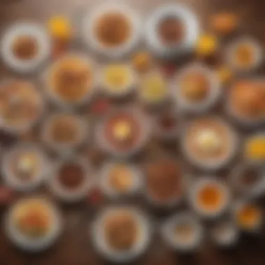 Cultural Diversity in Breakfast A vibrant spread of international breakfast dishes showcasing cultural diversity.