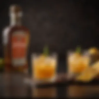Elegant Tequila Añejo Cocktail Elegant tequila añejo cocktail garnished with citrus