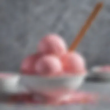 Vibrant Delight: Bubble Gum Ice Cream A vibrant bowl of bubble gum ice cream topped with colorful sprinkles