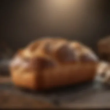 Freshly baked bread cooling on a rack