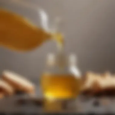 Elegance in Dipping Oil Presentation An elegant presentation of flavored oils with fresh ingredients