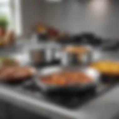 Showcase of Unique Features in All-Clad Cookware All-Clad products showcasing unique features and quality