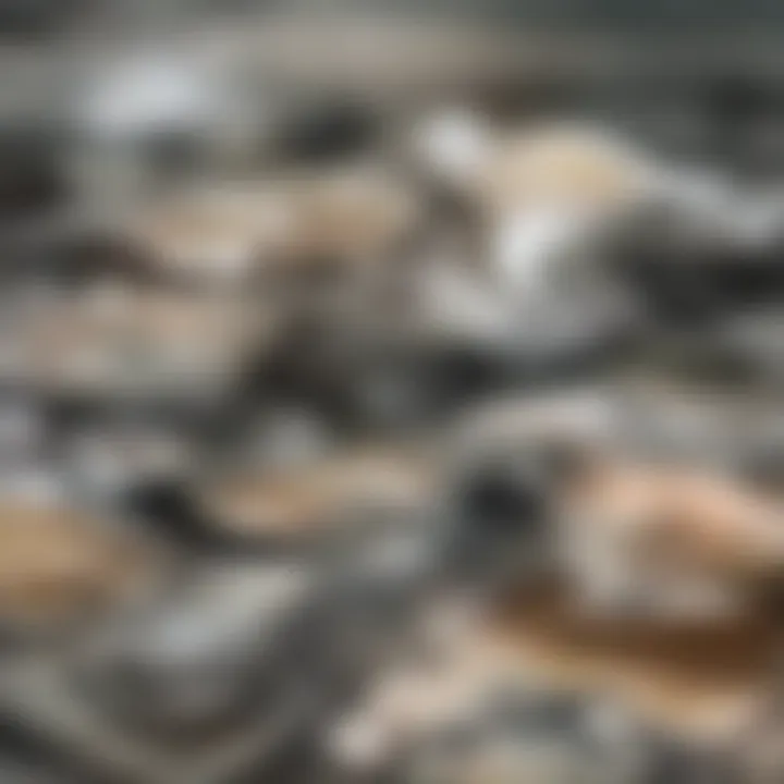 Close-up view of All-Clad stainless steel pots and pans