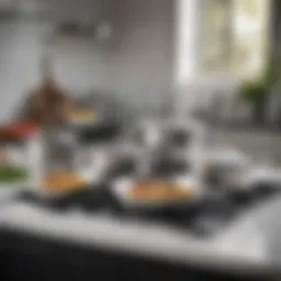 Premium All-Clad cookware set displayed elegantly