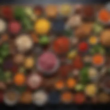 A Colorful Array of Ingredients for Culinary Exploration A vibrant assortment of fresh ingredients in a meal kit