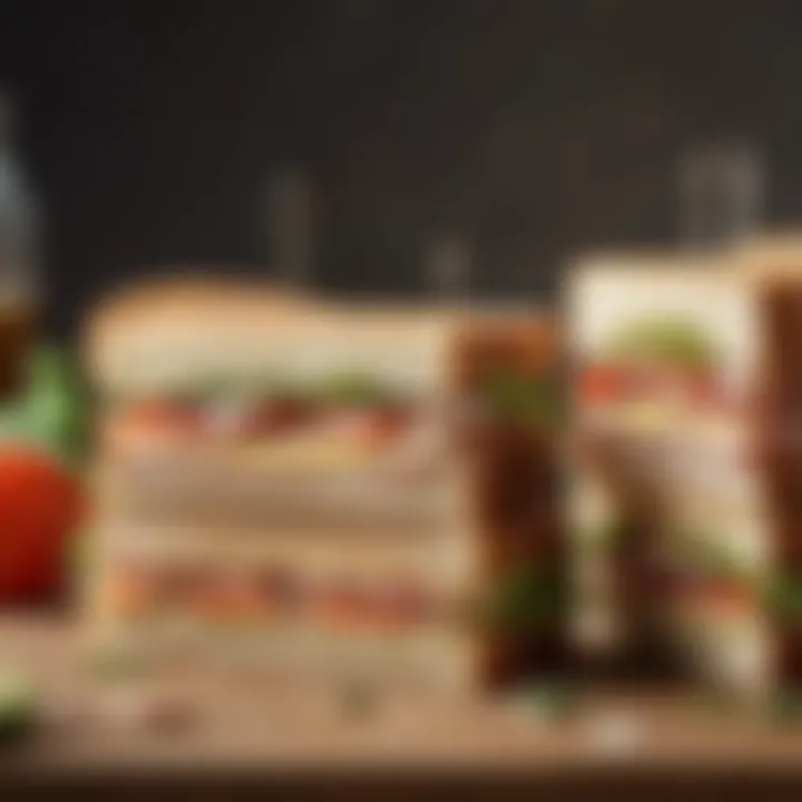 An assortment of club sandwich variations from different regions