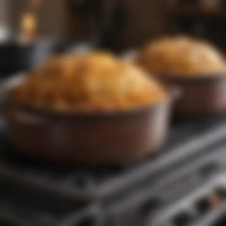 Close-up of a high-quality Dutch oven highlighting craftsmanship