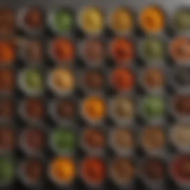 Herbs and Spices for Flavor An assortment of spices and herbs displayed in small bowls, emphasizing flavor.