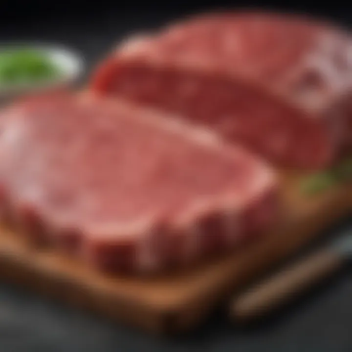 A selection of high-quality fatty cuts of meat