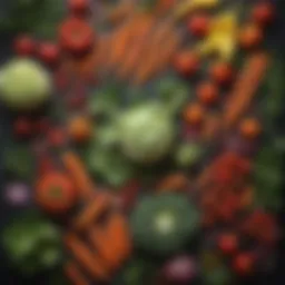 An array of vibrant keto-friendly vegetables