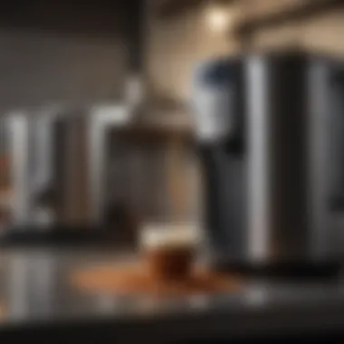 Efficient Brewing in Action Close-up of the brewing process demonstrating efficiency and speed