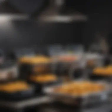 Diverse Selection of Kitchen Deep Fryers A variety of kitchen deep fryers lined up for comparison