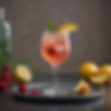 A beautifully arranged cocktail featuring low-calorie spiked seltzer