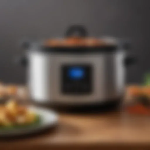 Elegant non-toxic crock pot showcasing its sleek design