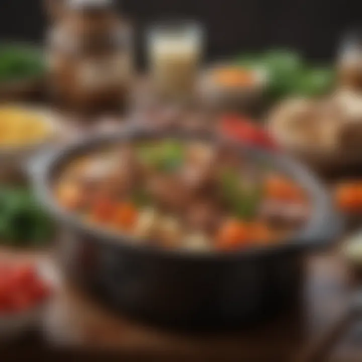 Healthy meal prepared in a non-toxic crock pot
