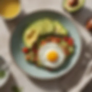 Quality Fats for a Healthy Start Avocado and egg breakfast plate showcasing quality fats