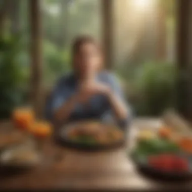 The Art of Mindful Eating Serene setting for mindful eating and intermittent fasting