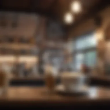 Coffee Shop Ambiance A tranquil coffee shop ambiance with patrons enjoying their drinks