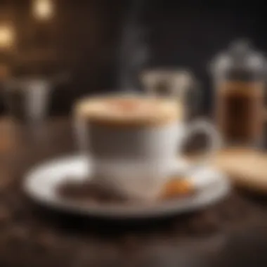 Specialty Coffee Presentation Artistic presentation of a specialty coffee beverage