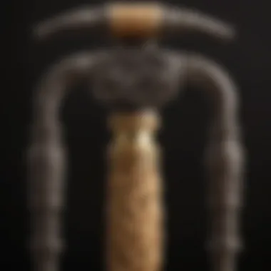 Close-up of a traditional corkscrew showcasing its intricate design