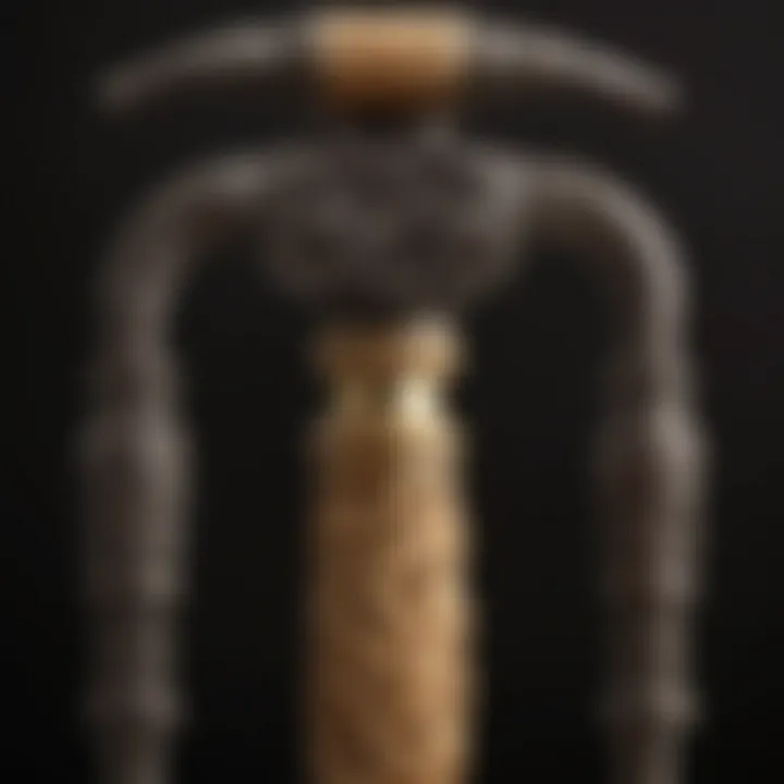 Close-up of a traditional corkscrew showcasing its intricate design