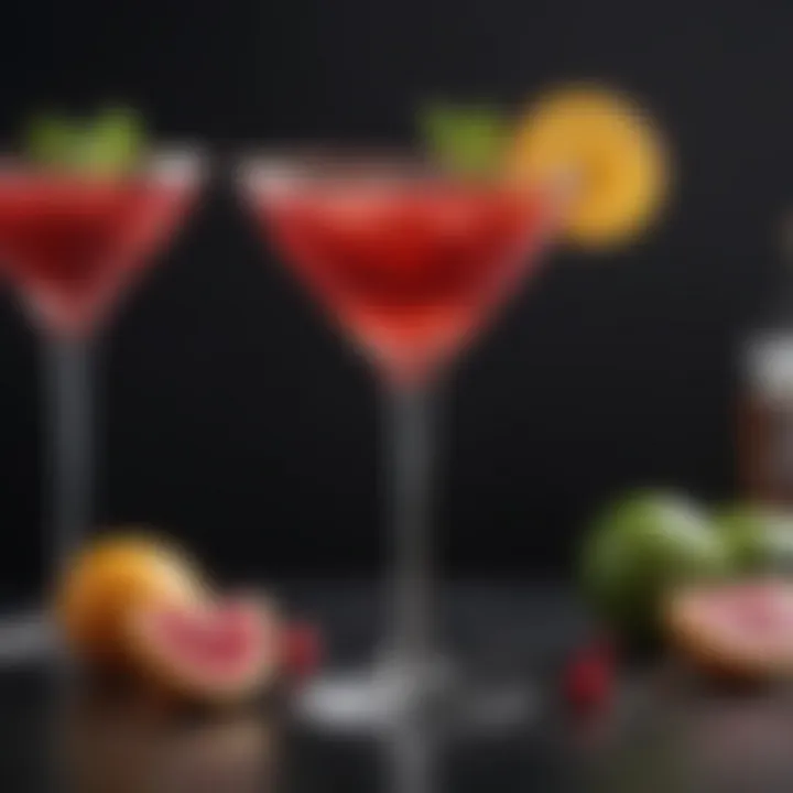 Artistic garnishing options for the perfect cosmopolitan