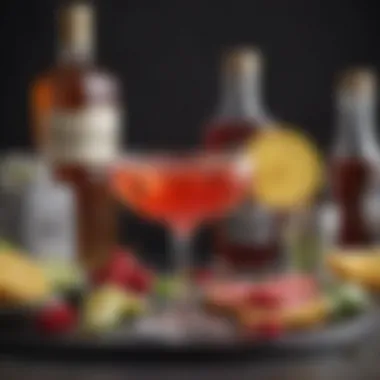 A vibrant representation of various ingredients used in a cosmopolitan