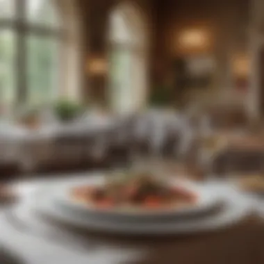 Italian Culinary Artistry An elegant dining setup in a renowned bay city restaurant reflecting Italian culinary artistry.