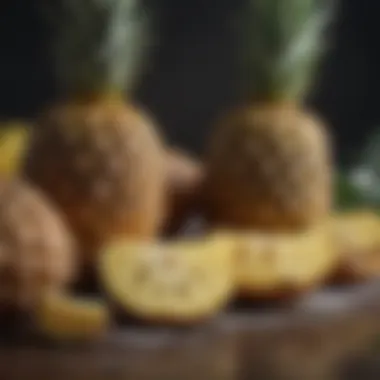 The Fresh Ingredients Behind the Flavor A close-up of fresh pineapples and ginger root