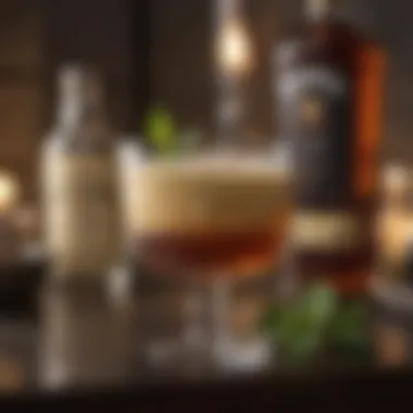 A cocktail glass showcasing a modern cocktail made with Irish whiskey cream.