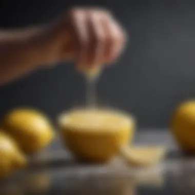 Fresh lemons with zest microplane beside them