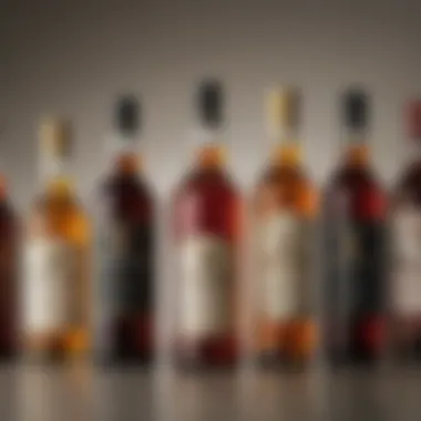 Diversity of Sherry Styles An array of sherry bottles showcasing various styles and labels