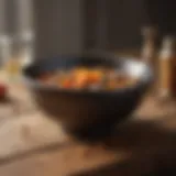 Traditional dolsot bowl on a wooden table