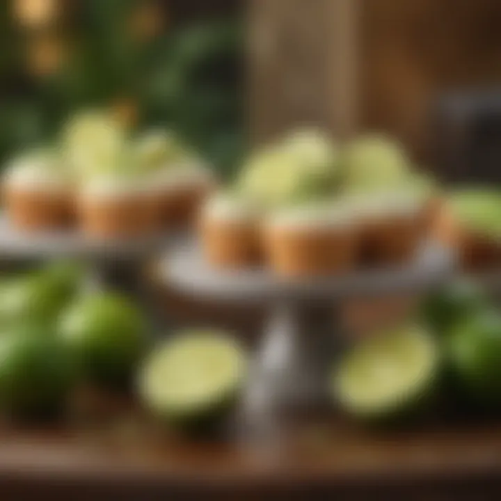 An assortment of lime-infused delicacies and baked goods