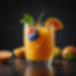 Refreshing Pepsi Mango beverage in a glass