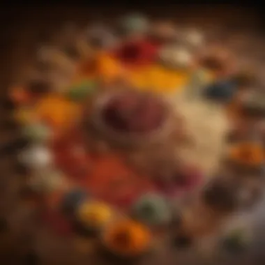 A Tapestry of Global Spices A vibrant spread of spices from around the world showcasing cultural diversity.