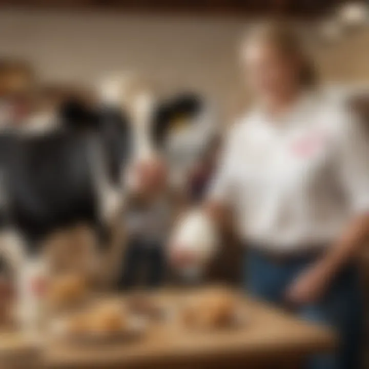 Chick-fil-A cow engaging with customers at an event