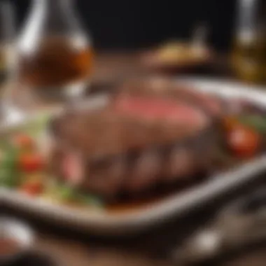 Stunning Steak Dinner Presentation A beautifully arranged steak dinner with sides