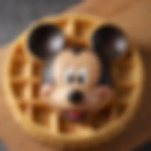 A delightful Mickey Mouse waffle ready to be served