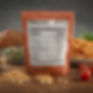 Nutritional information displayed on meal packaging