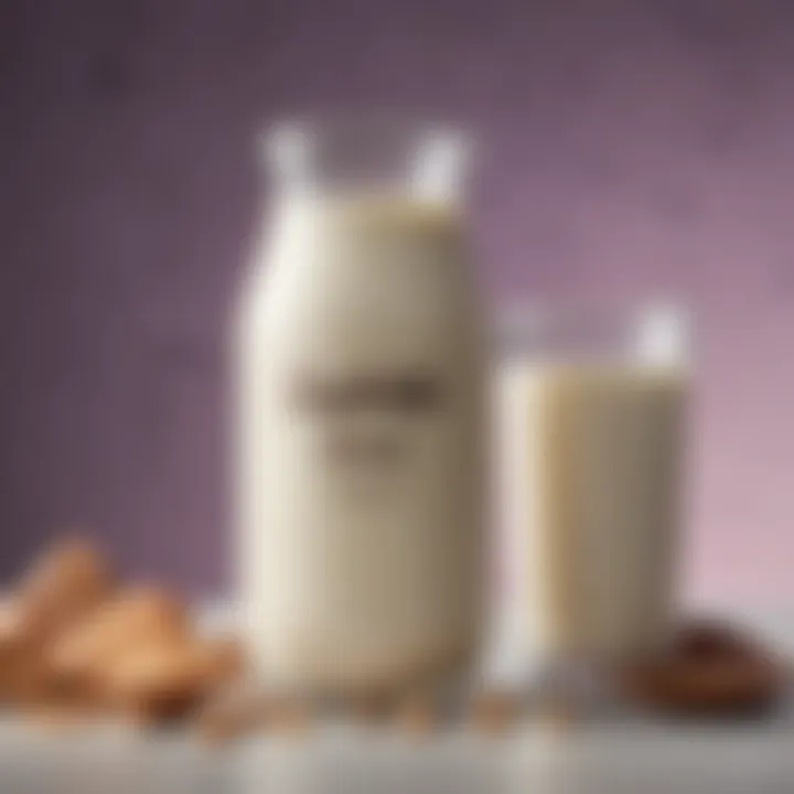 Nutritional comparison chart of soy milk and dairy milk