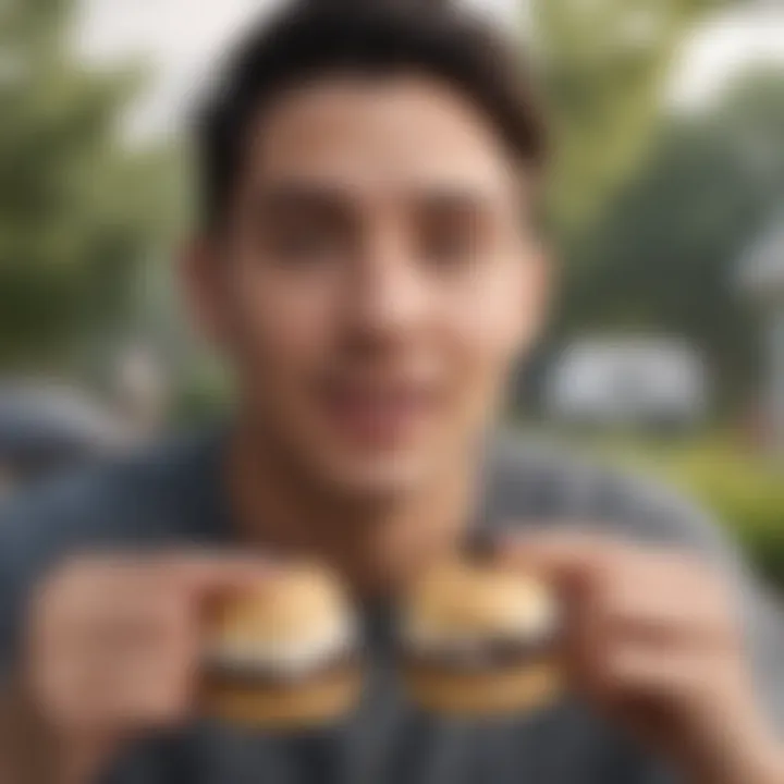 Consumers enjoying Oreo ice cream sandwiches outdoors