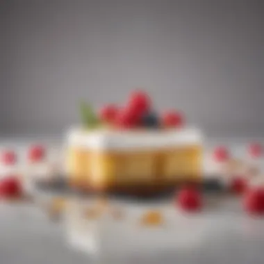 A beautifully presented dessert made with sugar alternatives, emphasizing culinary creativity.