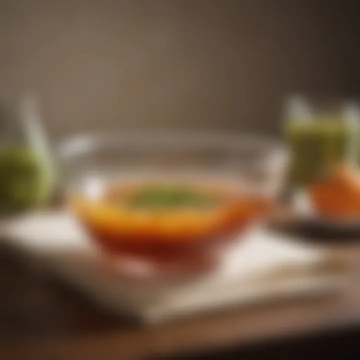 Glass soup bowl with lid highlighting food preservation