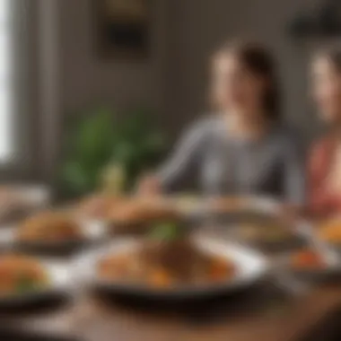 A serene dining setting highlighting the cultural significance of vegan meals.