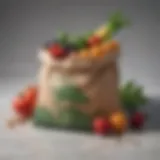 A variety of reusable fruit bags filled with fresh produce