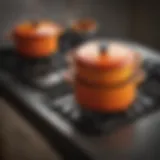 Elegant Le Creuset braiser on a stovetop