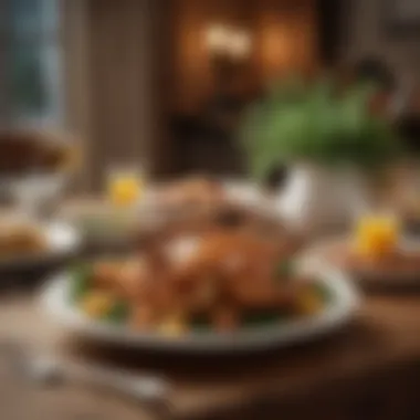Cozy Dining Experience A cozy dining setting featuring one-dish baked chicken as the centerpiece