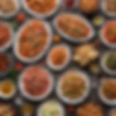 Global Appetizers Collection A vibrant platter of assorted appetizers reflecting global cuisines