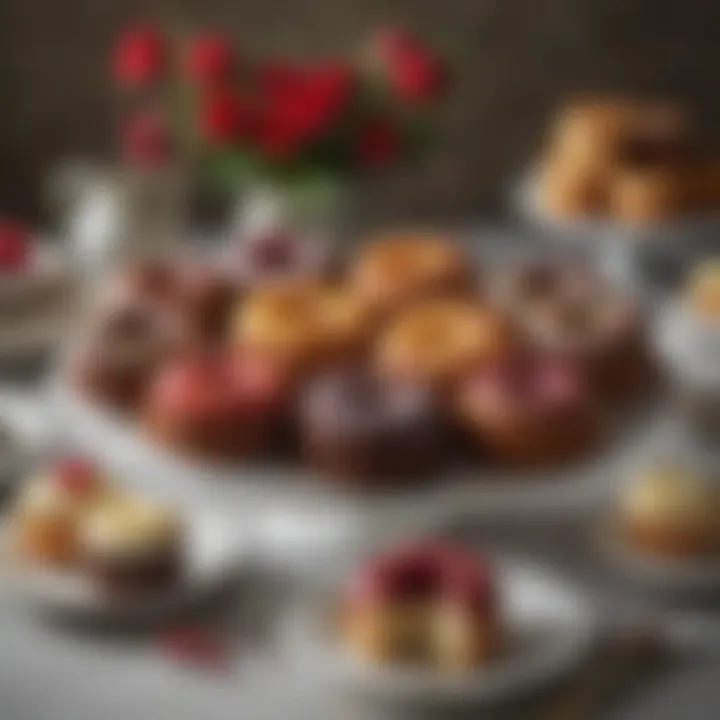 An inviting display of assorted mini bundt cakes arranged on a festive table.